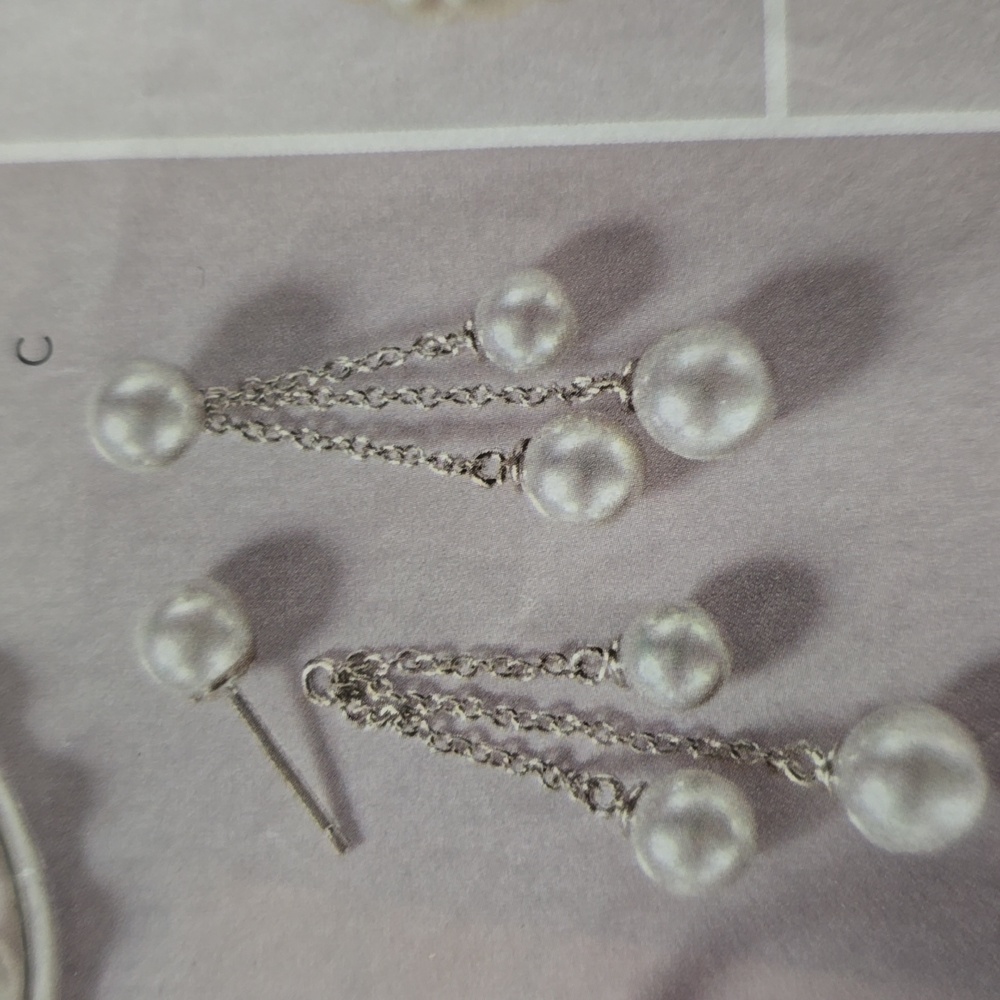 Ross Simon Shell Pearl Earrings With Sterling Silver Tassel Jackets FINAL - Picture 7 of 8